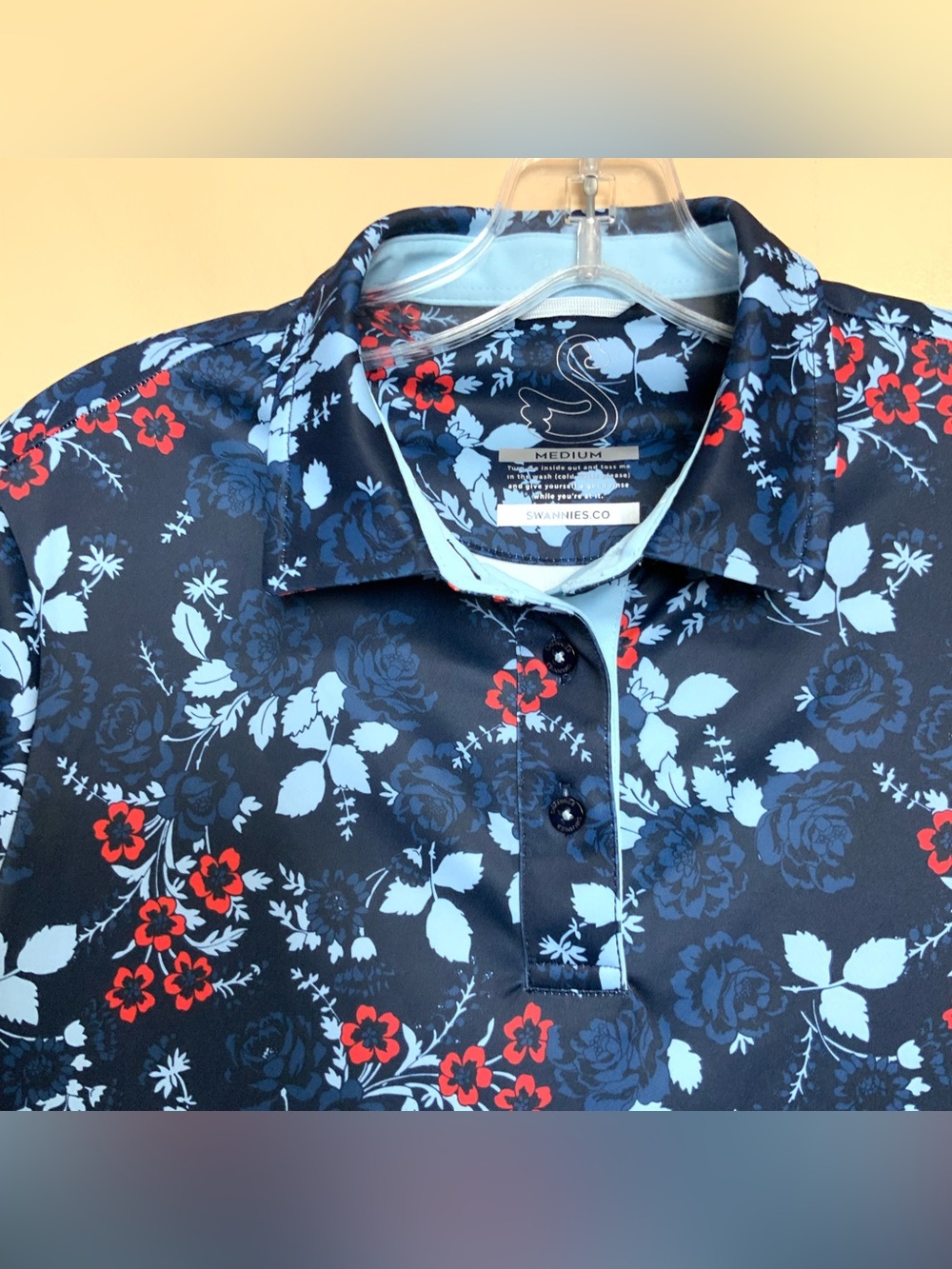 Swannies Darci Floral Patterned Womens Golf Polo - Picture 8 of 8
